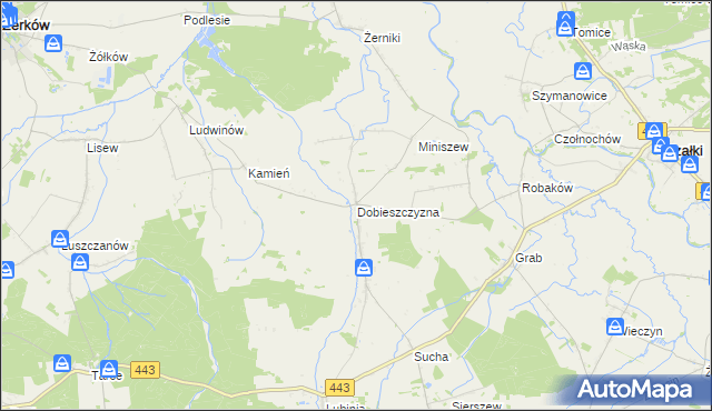 mapa Dobieszczyzna, Dobieszczyzna na mapie Targeo