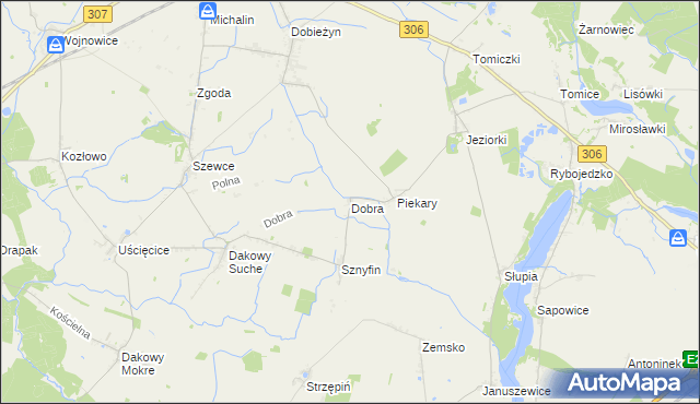 mapa Dobra gmina Buk, Dobra gmina Buk na mapie Targeo