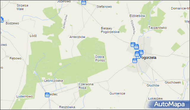 mapa Dobra Pomoc, Dobra Pomoc na mapie Targeo