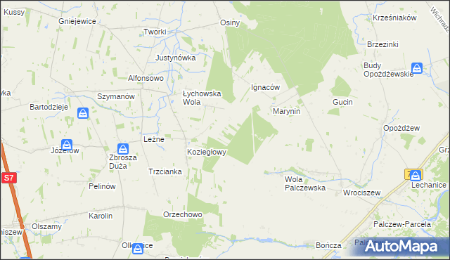 mapa Dobra Wola gmina Jasieniec, Dobra Wola gmina Jasieniec na mapie Targeo