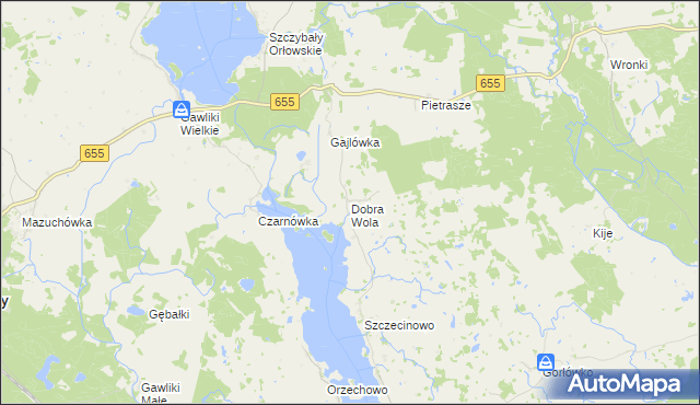 mapa Dobra Wola gmina Stare Juchy, Dobra Wola gmina Stare Juchy na mapie Targeo