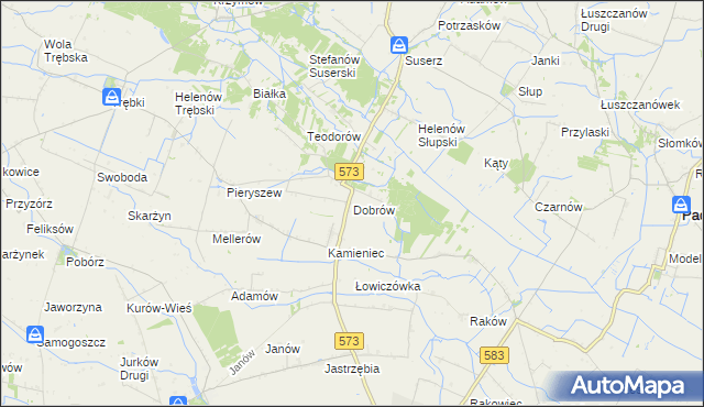 mapa Dobrów gmina Szczawin Kościelny, Dobrów gmina Szczawin Kościelny na mapie Targeo