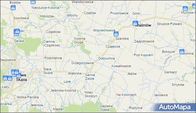 mapa Dobruchna, Dobruchna na mapie Targeo