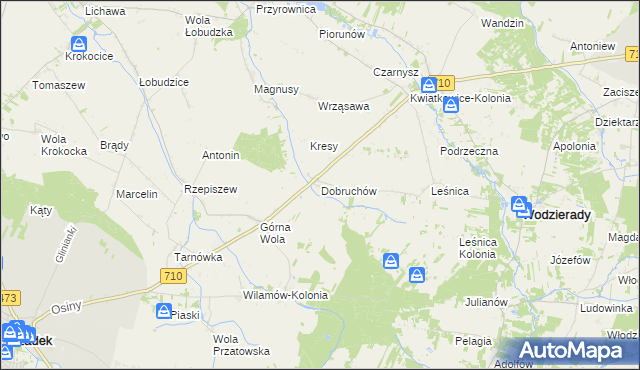 mapa Dobruchów, Dobruchów na mapie Targeo