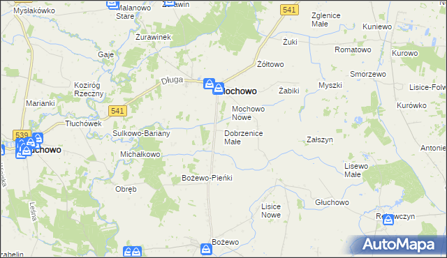 mapa Dobrzenice Małe, Dobrzenice Małe na mapie Targeo