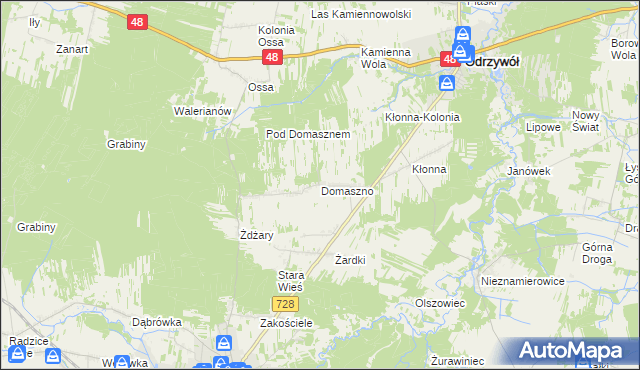 mapa Domaszno, Domaszno na mapie Targeo