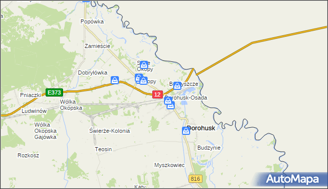 mapa Dorohusk-Osada, Dorohusk-Osada na mapie Targeo