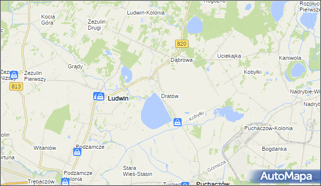 mapa Dratów, Dratów na mapie Targeo