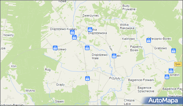mapa Drążdżewo Małe, Drążdżewo Małe na mapie Targeo