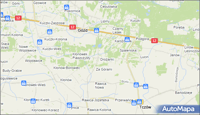 mapa Drożanki, Drożanki na mapie Targeo