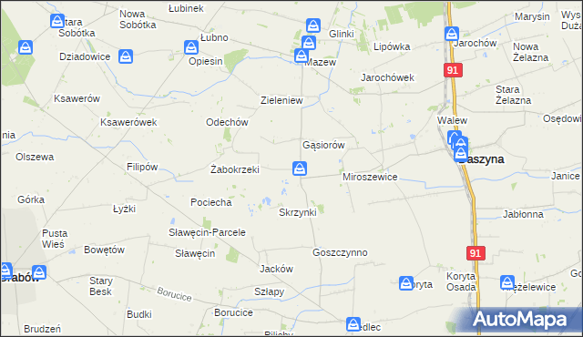 mapa Drzykozy, Drzykozy na mapie Targeo