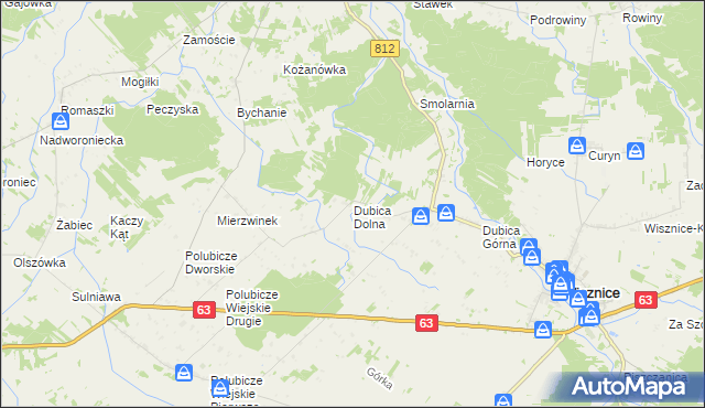 mapa Dubica Dolna, Dubica Dolna na mapie Targeo