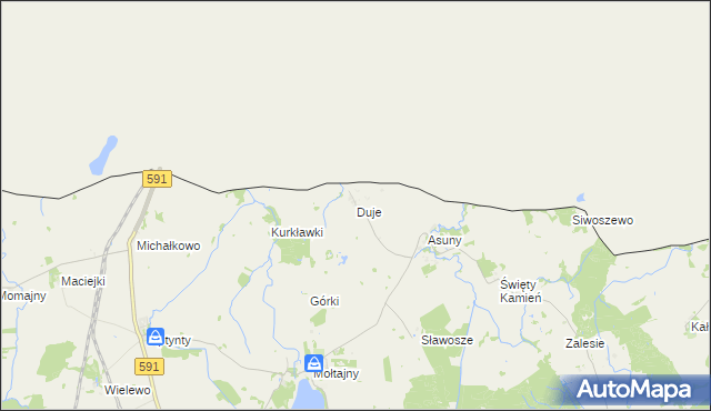 mapa Duje, Duje na mapie Targeo