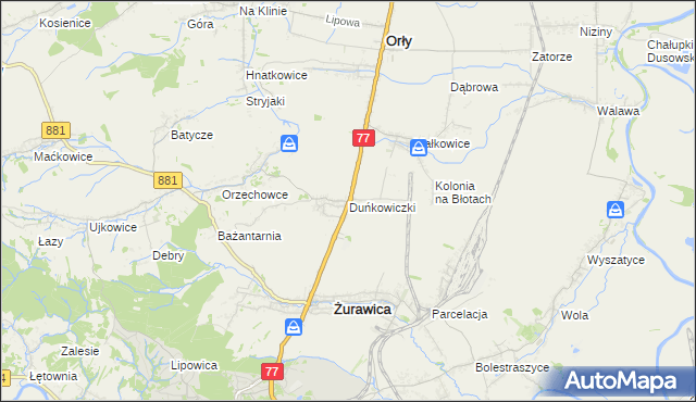 mapa Duńkowiczki, Duńkowiczki na mapie Targeo