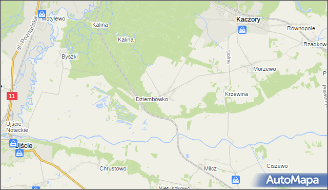 mapa Dziembowo, Dziembowo na mapie Targeo