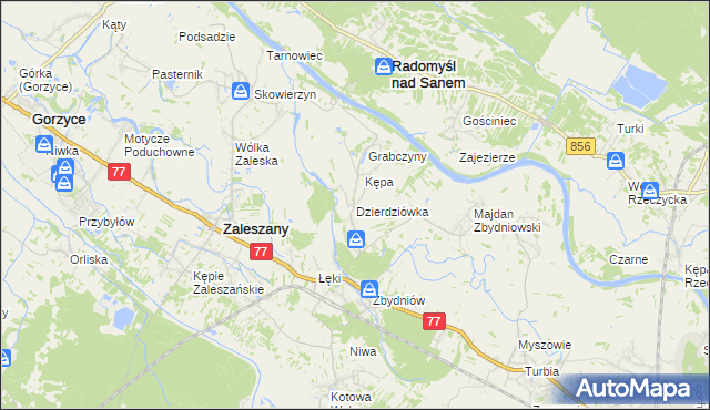 mapa Dzierdziówka, Dzierdziówka na mapie Targeo