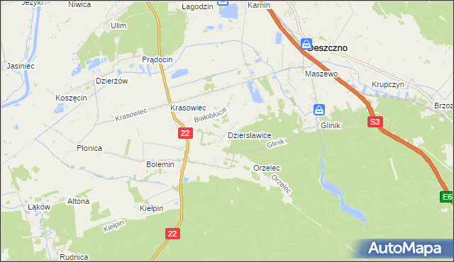 mapa Dziersławice, Dziersławice na mapie Targeo