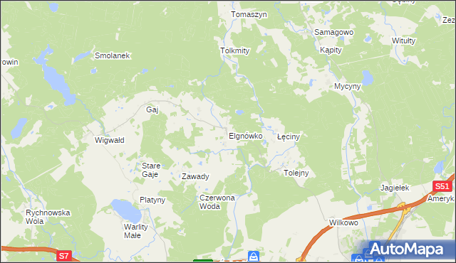 mapa Elgnówko, Elgnówko na mapie Targeo