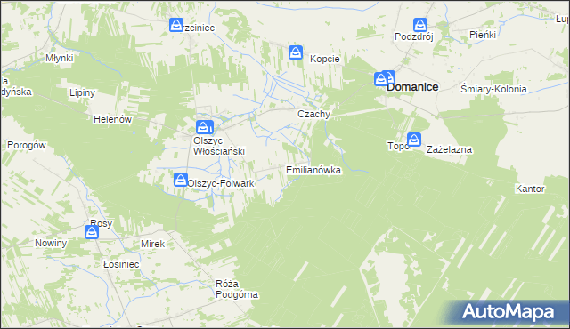 mapa Emilianówka, Emilianówka na mapie Targeo