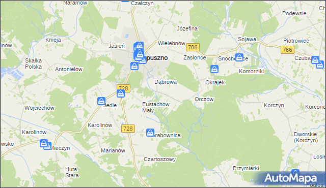 mapa Eustachów, Eustachów na mapie Targeo