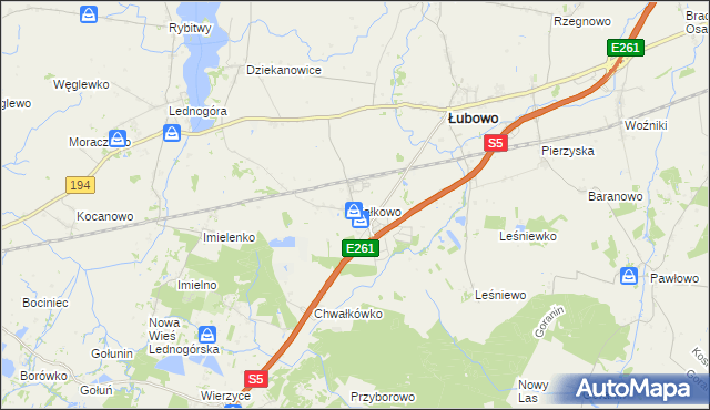 mapa Fałkowo, Fałkowo na mapie Targeo