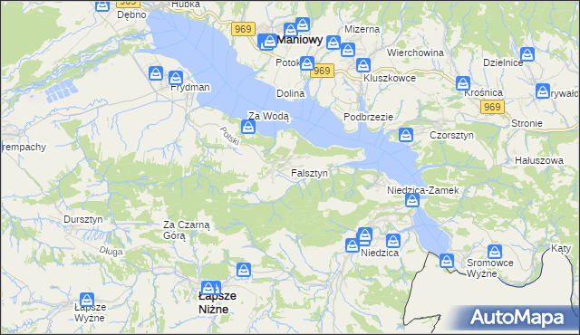 mapa Falsztyn, Falsztyn na mapie Targeo