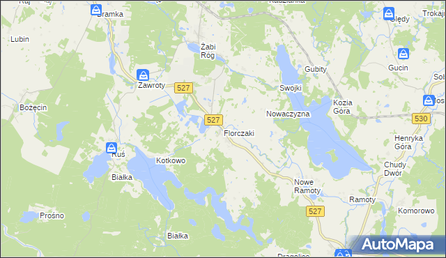 mapa Florczaki, Florczaki na mapie Targeo