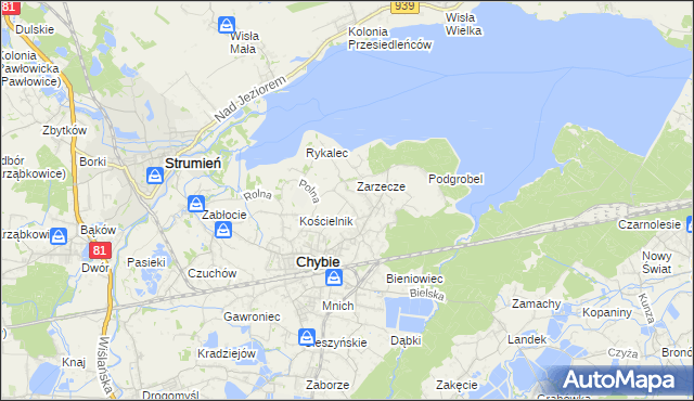 mapa Frelichów, Frelichów na mapie Targeo