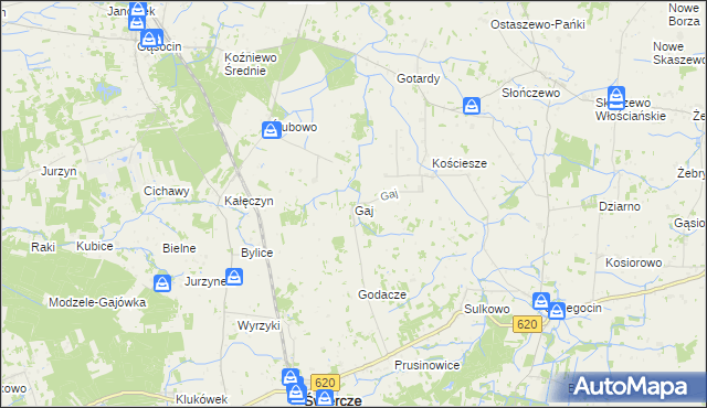 mapa Gaj gmina Świercze, Gaj gmina Świercze na mapie Targeo