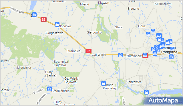 mapa Gaj Wielki, Gaj Wielki na mapie Targeo