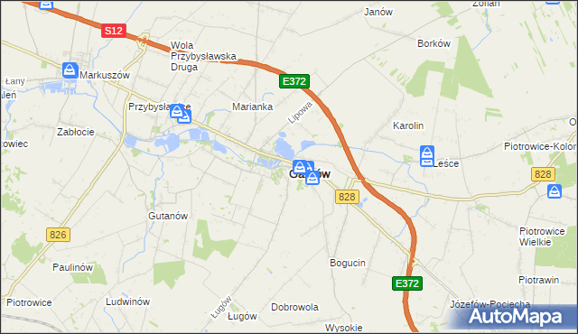 mapa Garbów powiat lubelski, Garbów powiat lubelski na mapie Targeo