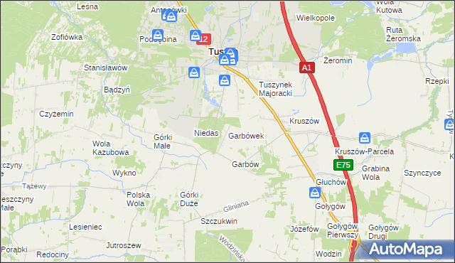mapa Garbówek, Garbówek na mapie Targeo