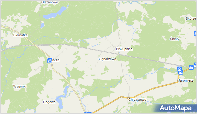 mapa Gębarzewo gmina Człuchów, Gębarzewo gmina Człuchów na mapie Targeo