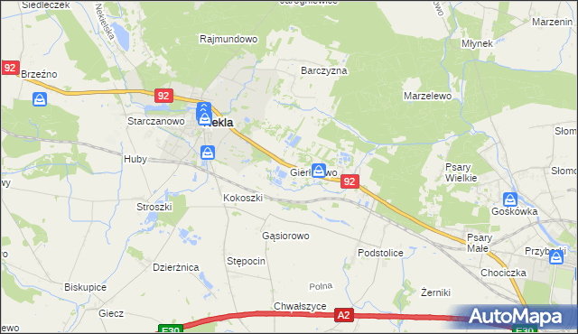 mapa Gierłatowo, Gierłatowo na mapie Targeo