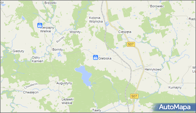 mapa Glebiska, Glebiska na mapie Targeo