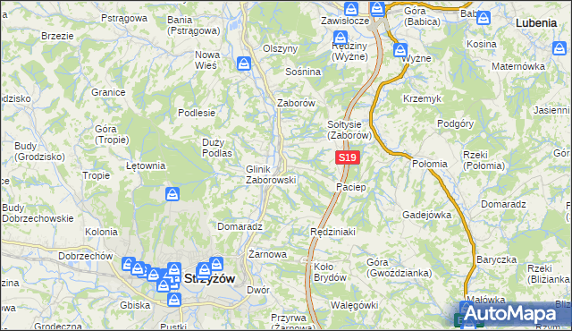 mapa Glinik Charzewski, Glinik Charzewski na mapie Targeo