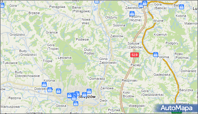 mapa Glinik Zaborowski, Glinik Zaborowski na mapie Targeo