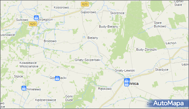 mapa Gnaty-Wieśniany, Gnaty-Wieśniany na mapie Targeo
