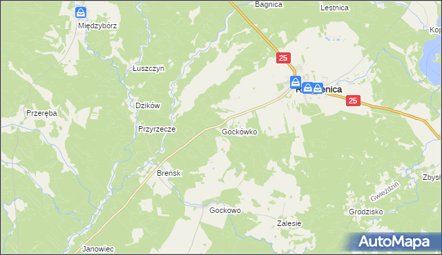 mapa Gockówko, Gockówko na mapie Targeo