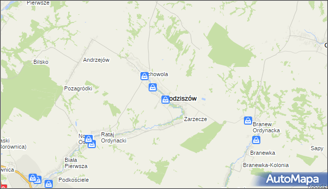 mapa Godziszów powiat janowski, Godziszów powiat janowski na mapie Targeo