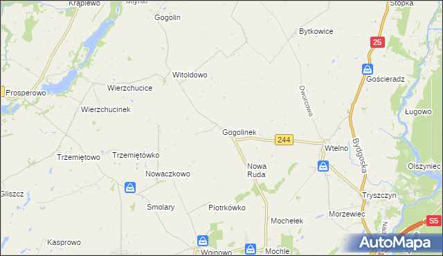 mapa Gogolinek, Gogolinek na mapie Targeo