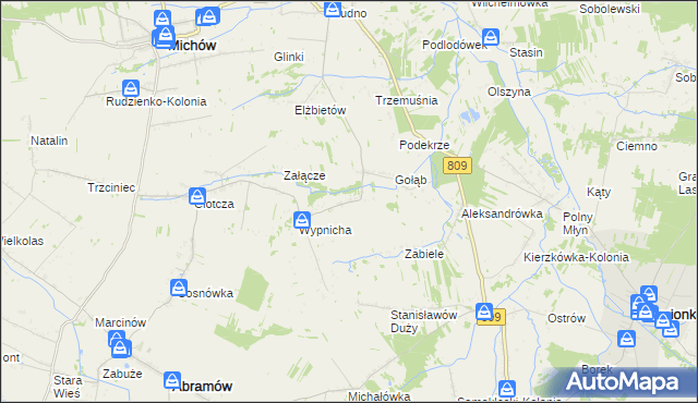 mapa Gołąb-Kolonia, Gołąb-Kolonia na mapie Targeo