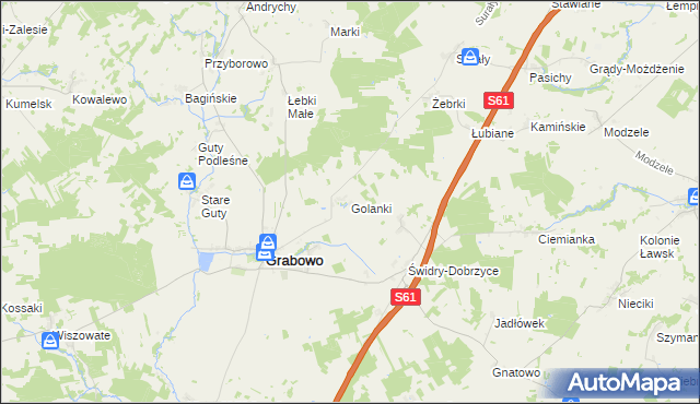 mapa Golanki, Golanki na mapie Targeo