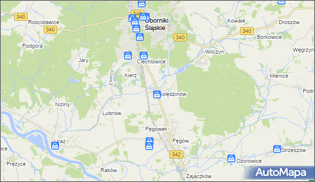 mapa Golędzinów, Golędzinów na mapie Targeo