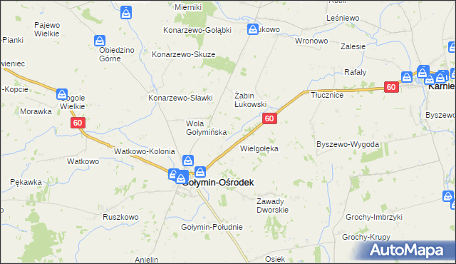 mapa Gołymin-Północ, Gołymin-Północ na mapie Targeo