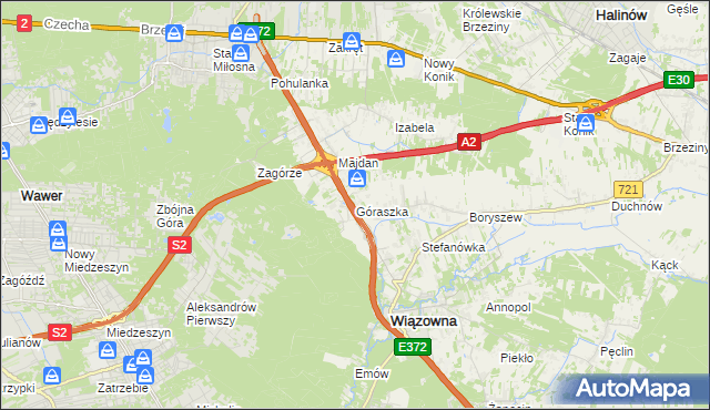 mapa Góraszka, Góraszka na mapie Targeo