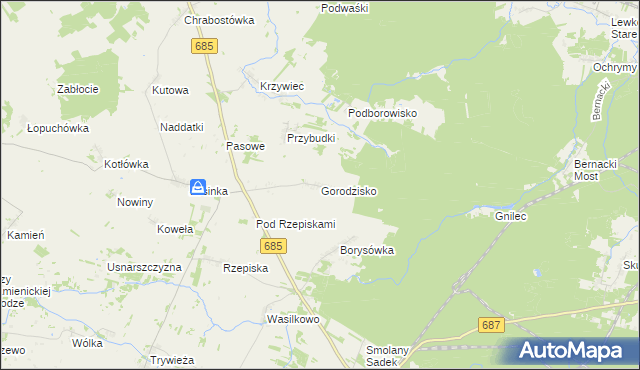 mapa Gorodzisko, Gorodzisko na mapie Targeo
