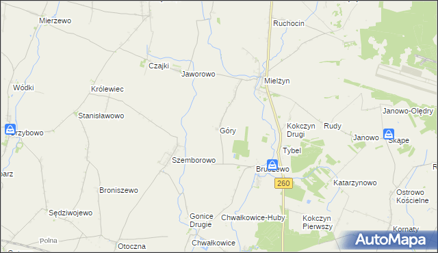 mapa Góry gmina Strzałkowo, Góry gmina Strzałkowo na mapie Targeo