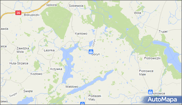 mapa Goryń gmina Kisielice, Goryń gmina Kisielice na mapie Targeo