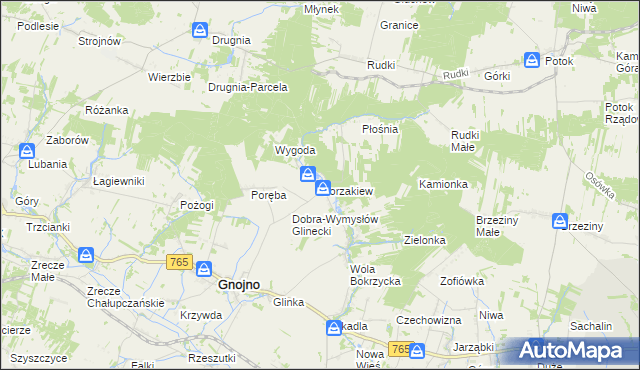 mapa Gorzakiew, Gorzakiew na mapie Targeo